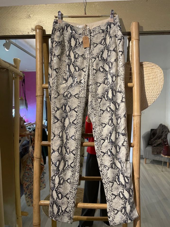 Pantalon imprimé python à sequins See U Soon taille 36
