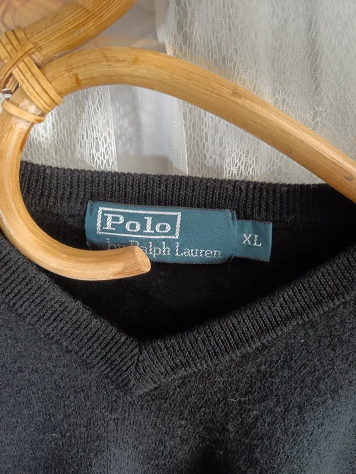 Ralph Lauren " Pull noir en Laine merinos " taille XL - photo numéro 7