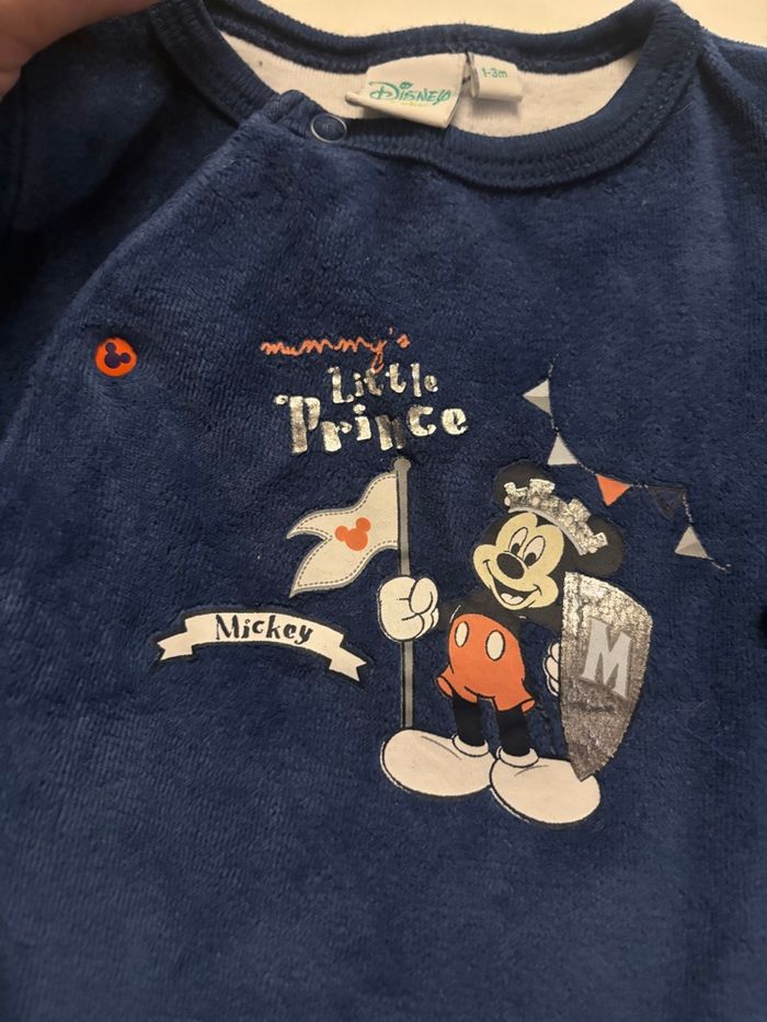 Pyjama velours Disney Mickey 1-3 mois - photo numéro 4