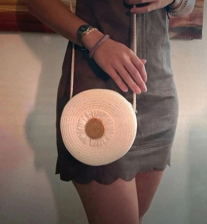 F97 sac à main paille bohème nature tendance - photo numéro 3