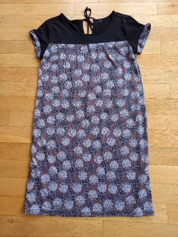 robe noire et marron taille 40 manches courtes 