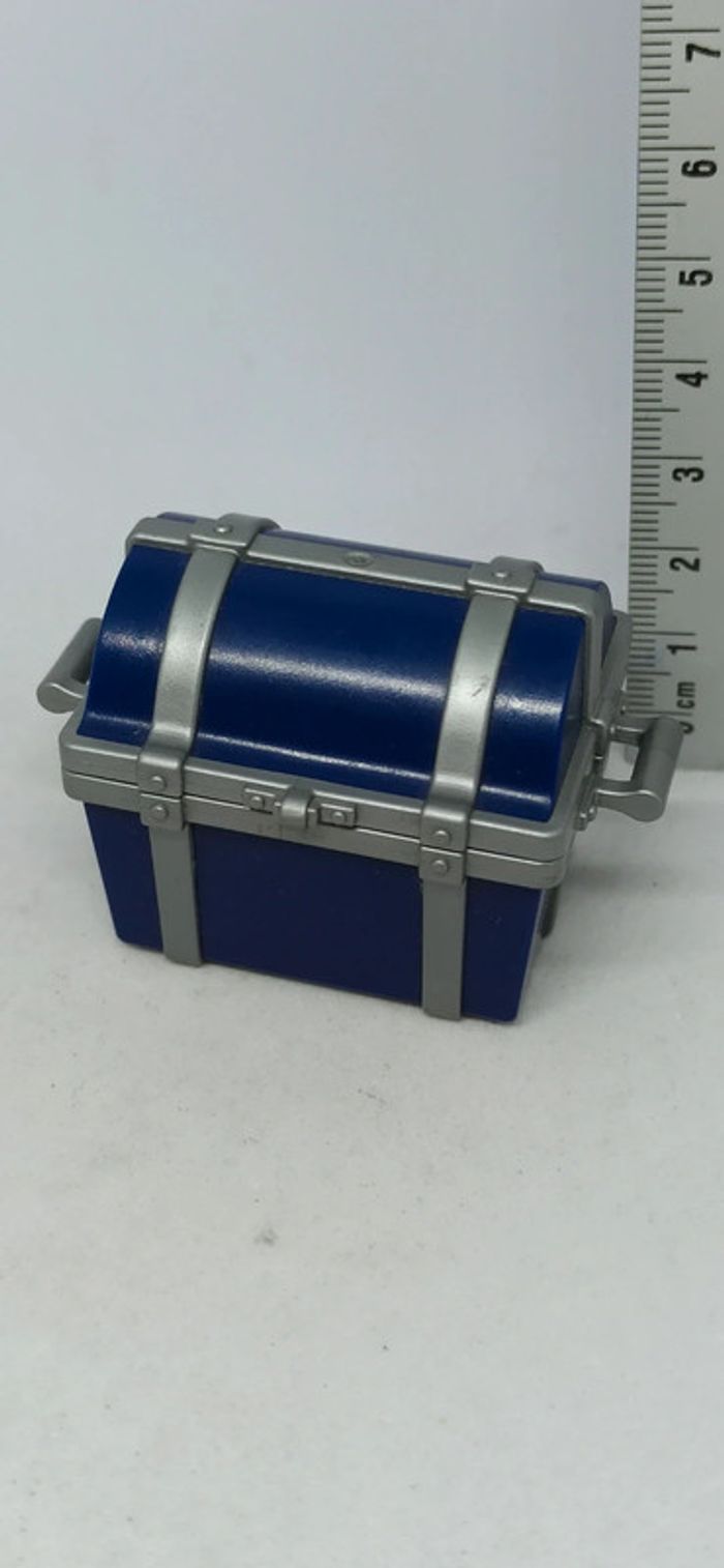 Coffre bleu et gris playmobil