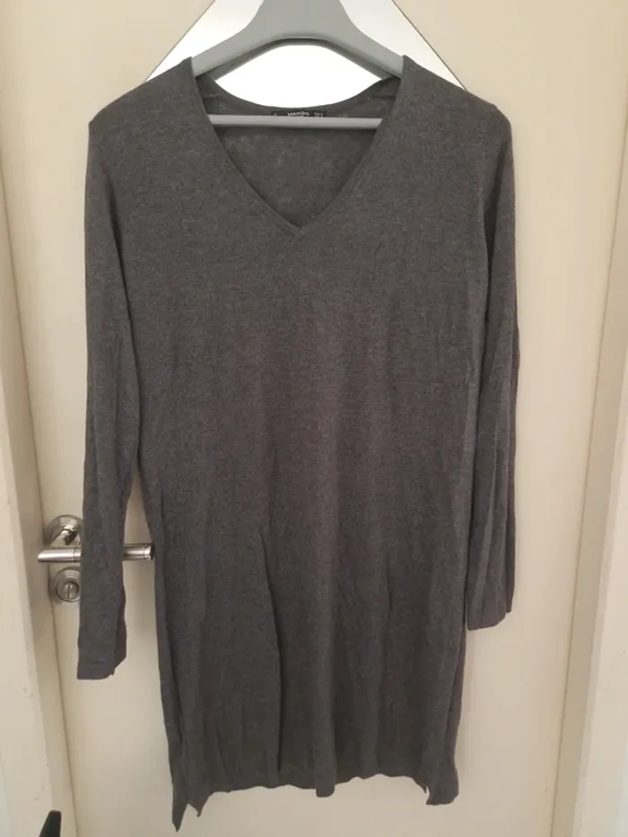 Robe-pull gris mango taille M