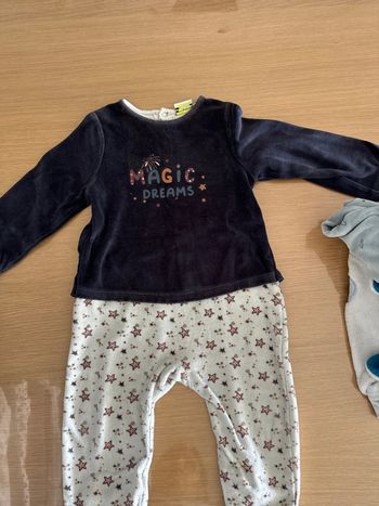 Pyjama velour tao 86cm 2 ans