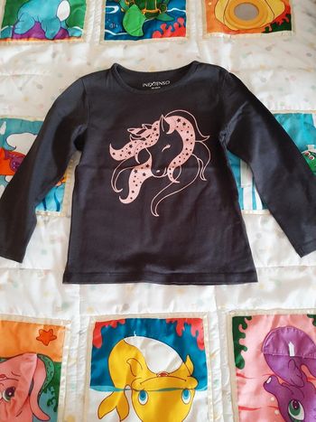 T shirt manche longue licorne in extenso