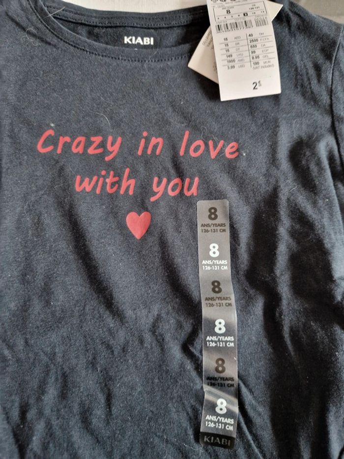 Tee shirt bleu 8 ans kiabi - photo numéro 2