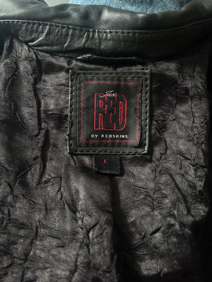 Veste en cuir de motard femme – Redskins Taille L | Cuir véritable | Très bon état - photo numéro 9