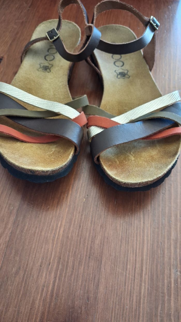 Sandales marron dorées 40 - photo numéro 3