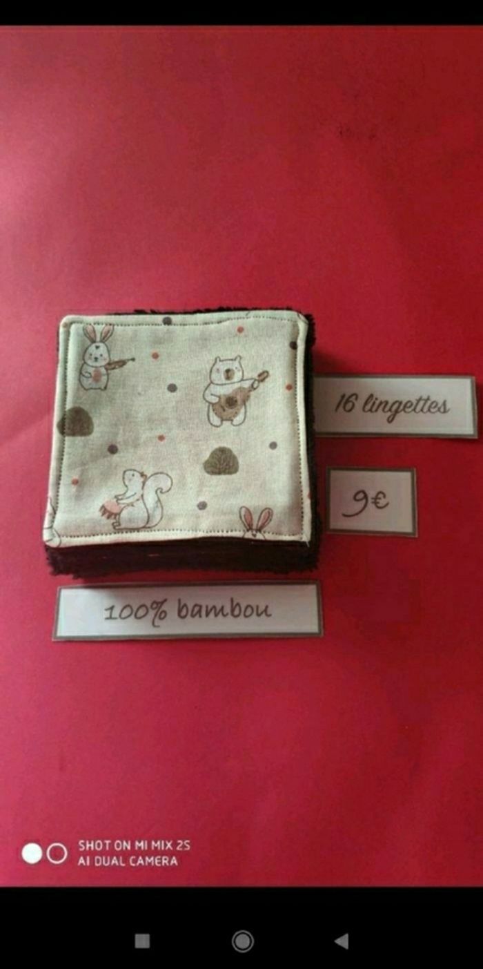 16 lingettes lavables neuf