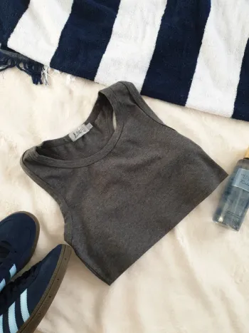 Brassière top très court gris