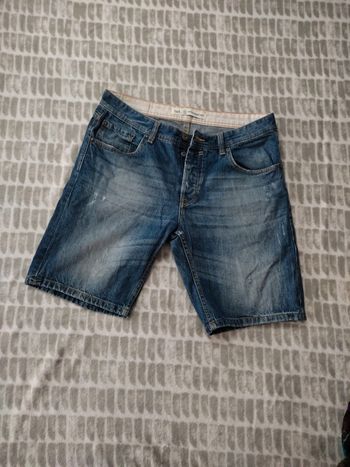 Short jeans bleu straight fit Tex taille 42