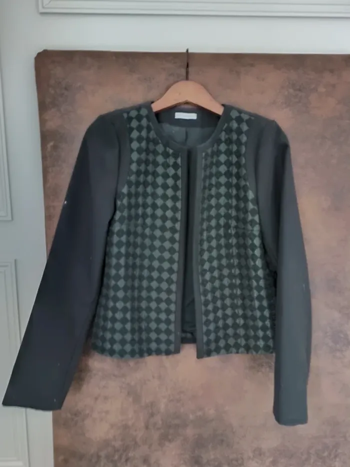 Veste Promod irisée noir & vert