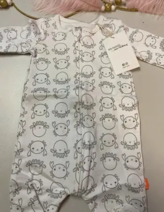 Grenouillère zippée bébé (neuf) - Taille 0 mois - photo numéro 3