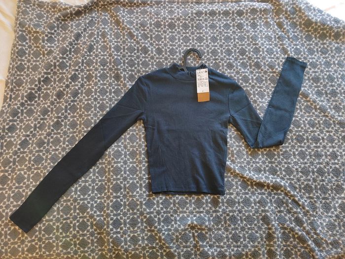 T-shirt manches longue côtelé xxs