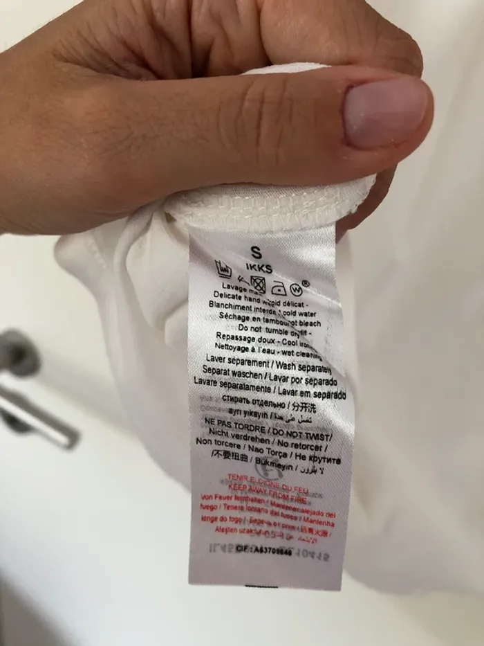 Débardeur blanc et broderie IKKS taille S - photo numéro 5