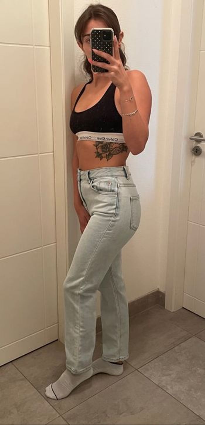 Jeans droit clair taille XS - photo numéro 2