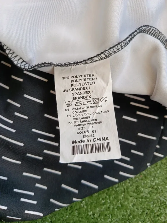 Robe courte noire et blanche tout feu tout femme taille L - photo numéro 5