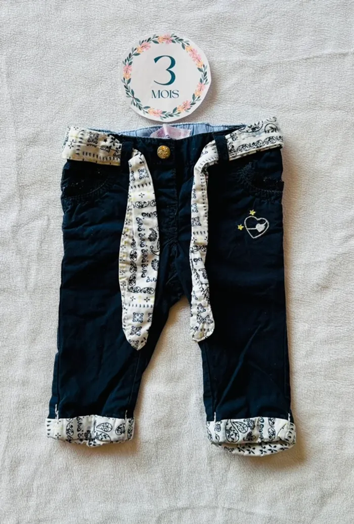👶 Pantalon fille - Gemo - 3 mois 👶