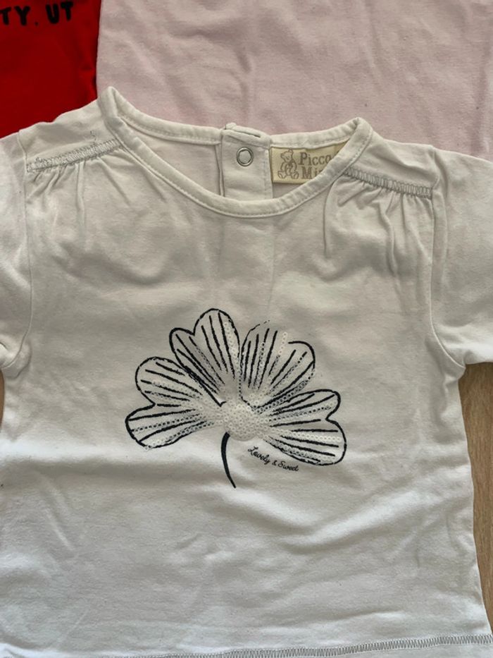 Lot 5 tee-shirts bébé fille 12 mois - photo numéro 5