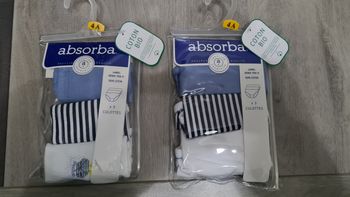 Lot de 6 Culottes ABSORBA 4 ANS.
