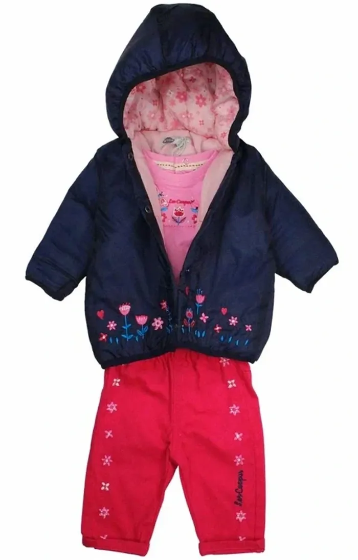 Ensemble 3 pièces Lee Cooper blouson capuche pantalon t-shirt neuf 24 mois