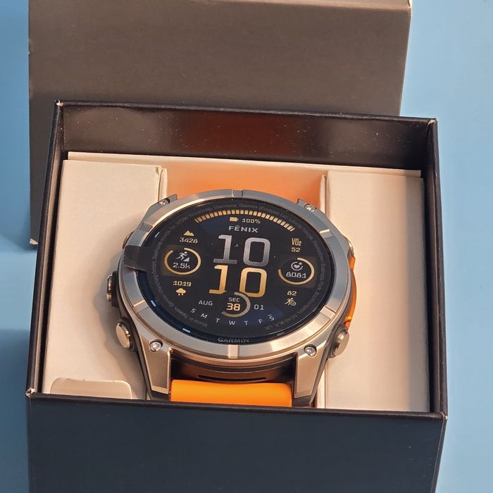 Garmin fenix 8 47 mm AMOLED Sapphire Titanium Smartwatch Spark Orange Graphite