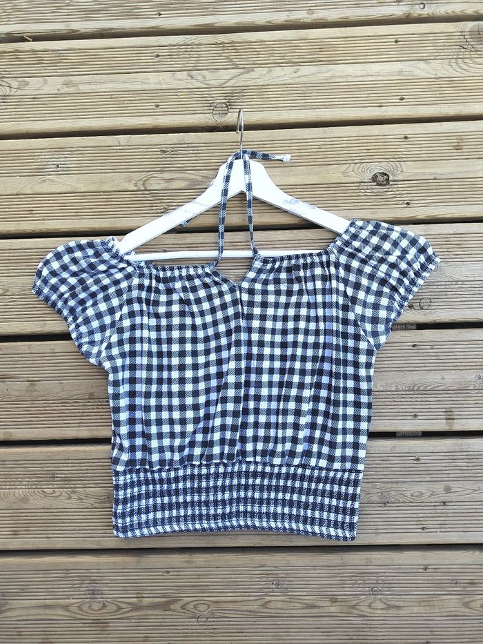Crop Top Noir & Blanc – Jennyfer – Taille L/40 – Très Bon État - photo numéro 2