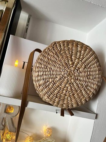 Sac bandoulière rond en paille Pimkie BE 🌾