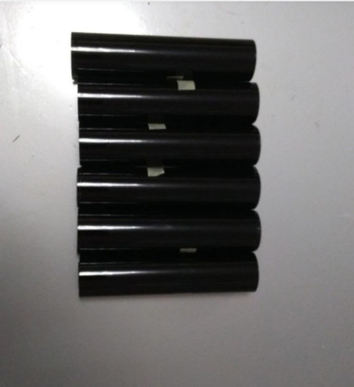 6 minis  rouleaux vinyle adhésif permanent noirs - photo numéro 2