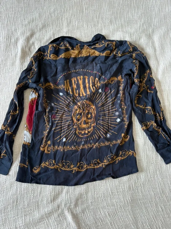 Chemise ikks taille 36 noir à motif - photo numéro 3