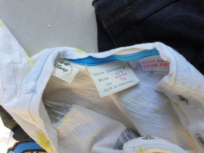 2 t shirt manche courte disney adidas taille 6-9 mois 75 cm - photo numéro 4