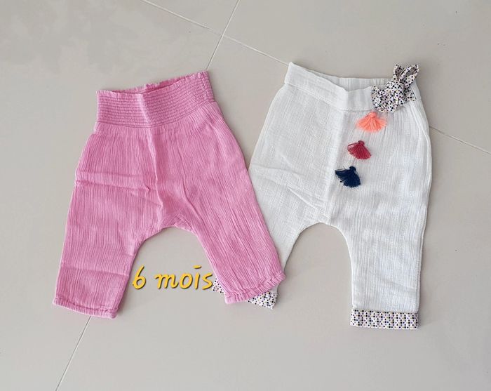 Lot de 2 pantalons 6 mois