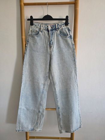 Jeans jambes larges type wide taille haute