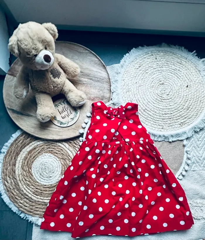 Robe rouge à pois Tartine et Chocolat 18 mois 80 cm - photo numéro 2