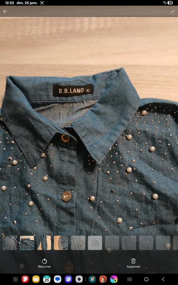 Chemise jean 10 ans GF77 - photo numéro 2