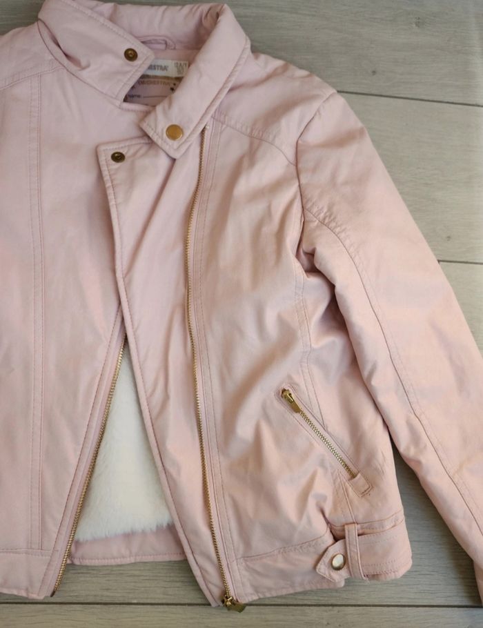 Veste en simili cuir à l'extérieur et fourrée à l’intérieur Orchestra 12 ans neuve - photo numéro 4