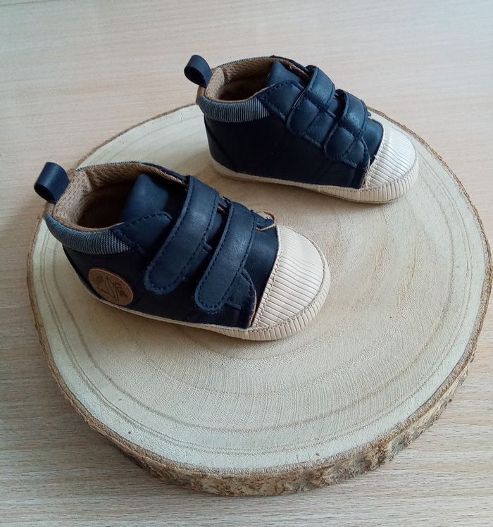 Chaussures bleues à scratch BB 6/12 mois - photo numéro 3