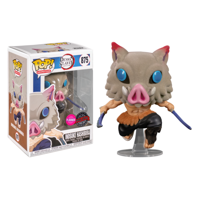Funko Pop! Inosuke Hashibira Flocked 875 Exclusive - Demon Slayer - Figurine Vinyle