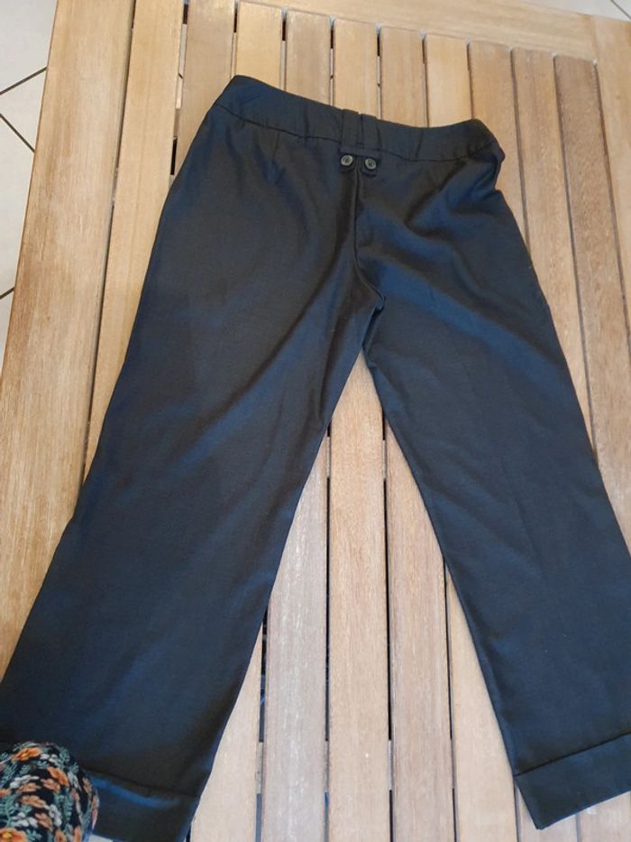 Pantalon 3/4 très stylée Camaïeu T38 gris souris - photo numéro 5
