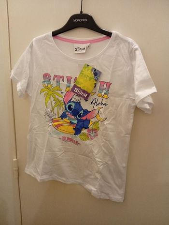 Tee shirt Stitch plage 14 ans