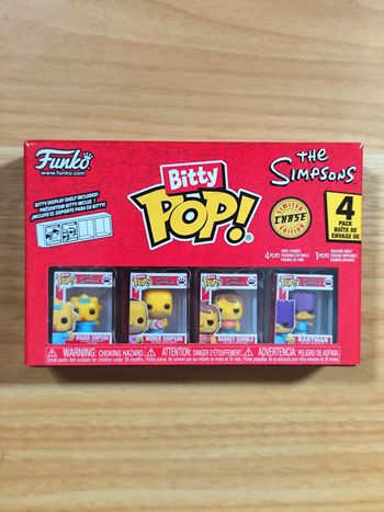 Bitty Pop! The Simpsons - Pack 4 Figurines (Maggie Simpson, Homer Simpson, Barney Gumble, Bartman)