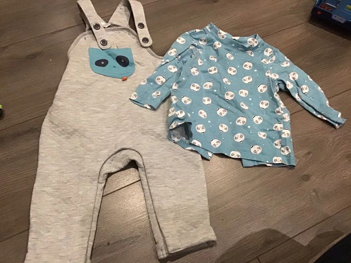 Ensemble Orchestra 9 mois salopette et t-shirt