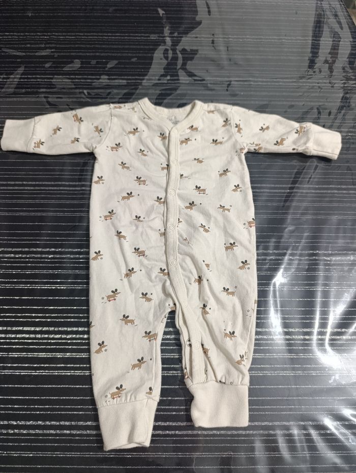 Lot de 2 pijama coton 1 mois mixte - photo numéro 2