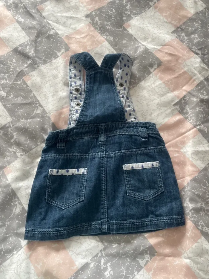 Robe salopette jeans fille - photo numéro 5