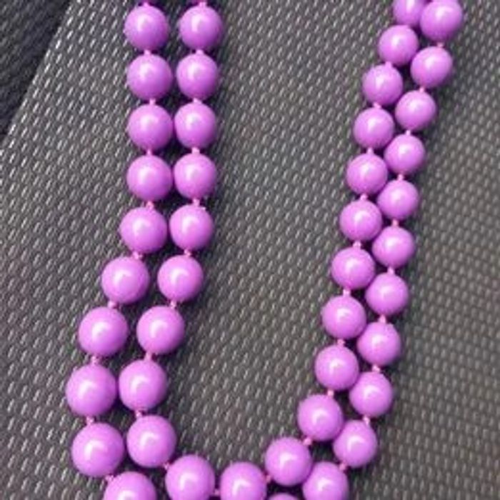Sautoir avec perles violettes - photo numéro 2