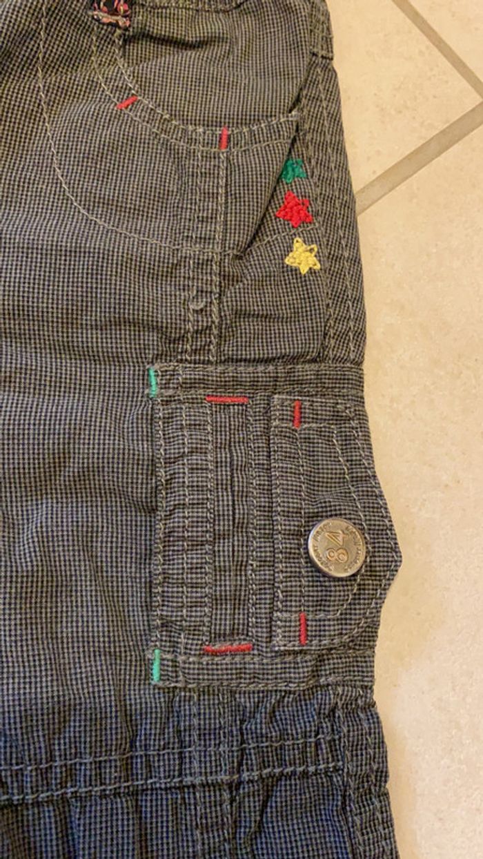 24 mois - sergent major fille pantalon gris et rose - photo numéro 2