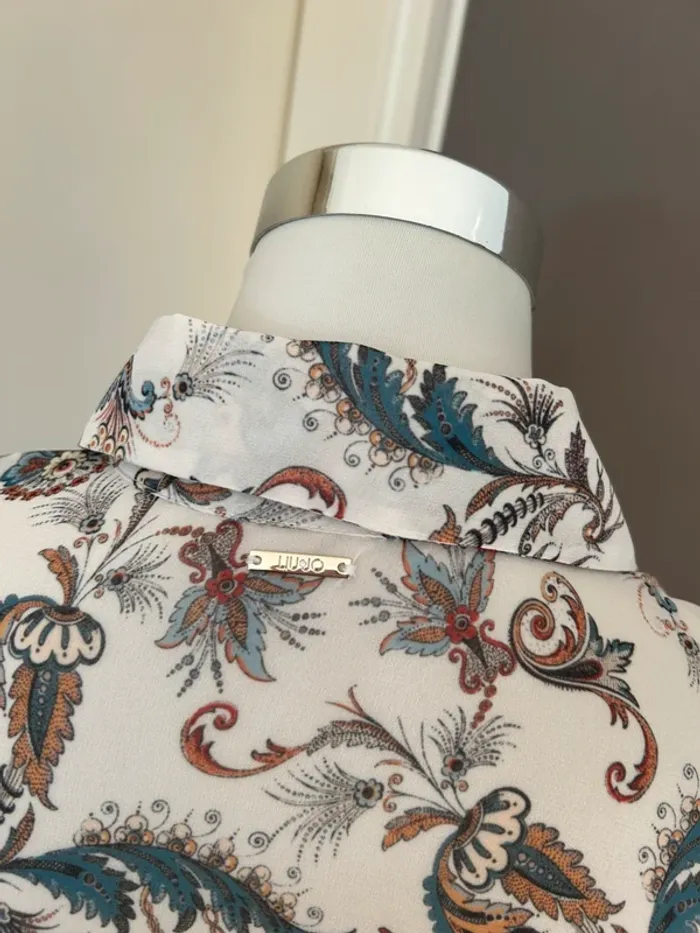 Liu Jo chemise haut voilée imprimée multicolore taille 38 - photo numéro 5