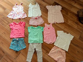 Lot 7 pyjamas été fille 12 mois