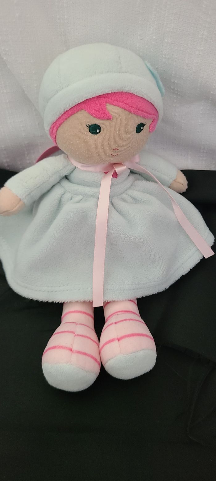 Kaloo Tendresse poupée Azure robe bleu 25 cm - photo numéro 4