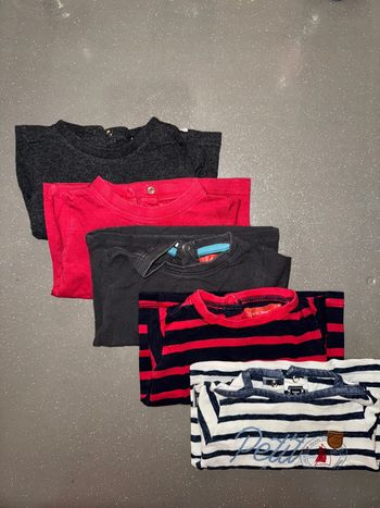 Lot de tee shirts 9 mois ML